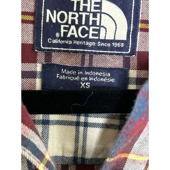 The North Face Womens Long Sleeve Button-Down Blue White Red Shirt XS - Picture 3 of 3